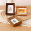 Mini cadre photo couleur noyer 3 pouces - Bois aggloméré avec placage et couvercle en verre véritable