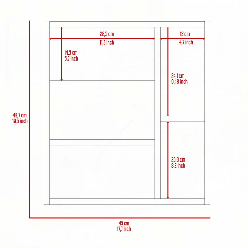 Armoire à pharmacie murale pour salle de bain avec miroir, Chêne clair