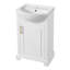 Ensemble de meuble-lavabo sur pied 20 po avec lavabo en céramique, ensemble de meuble-lavabo simple autoportant avec porte à fermeture douce-1585344903