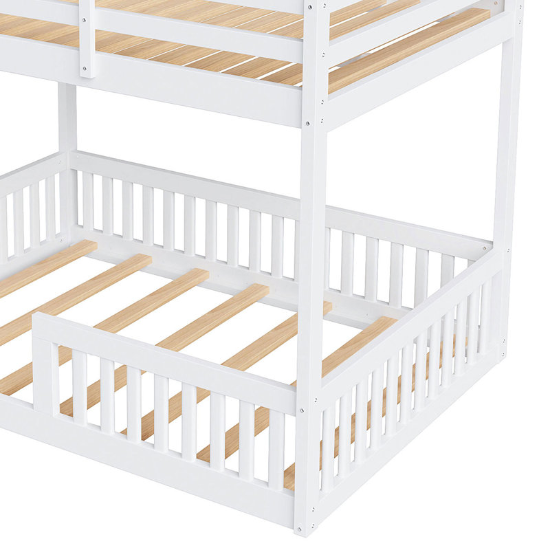 Lit simple superposé spacieux en bois massif de style simple, idéal pour n'importe quelle pièce