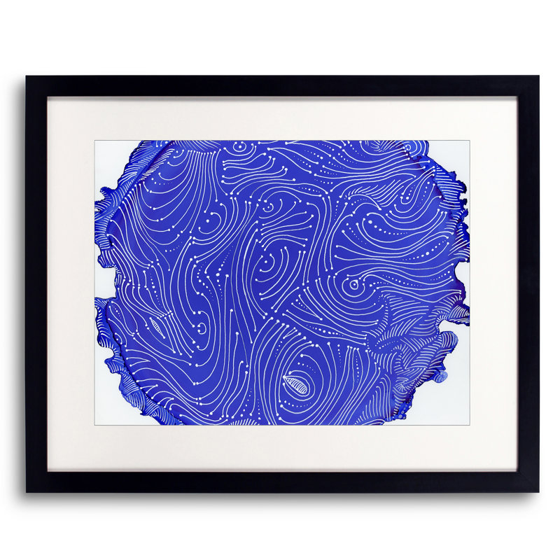 Sur le dessus du monde en bas par KC Pollak - impression, Toile avec cadre noir, H 25 po x l 33 po, H 24 po x l 32 po