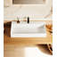Lavabo vasque rectangulaire à fixation murale 36 po x 18 po avec lavabo et trou pour robinet, armoire de rangement pour salle de bain