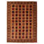Tapis unique en laine noué à la main brun clair 6 pi 7 po x 9 pi 2 po Teimani