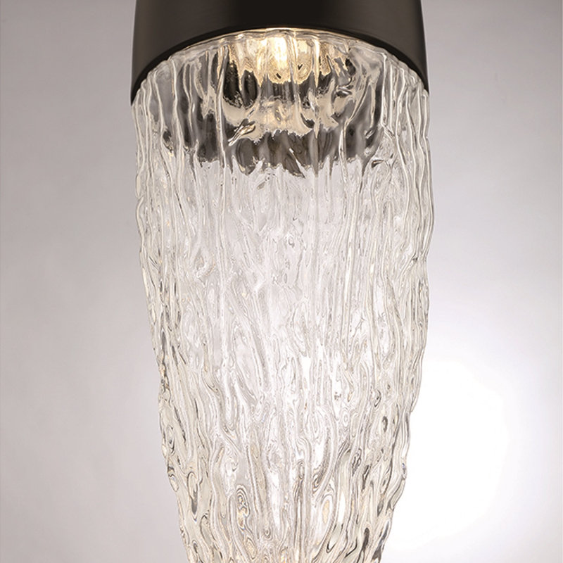 Luminaire suspendu 1 lumière , Noir, noir, noir, noir