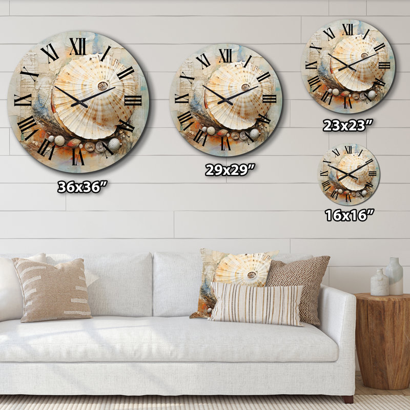 Horloge murale en métal Yamna, Grand