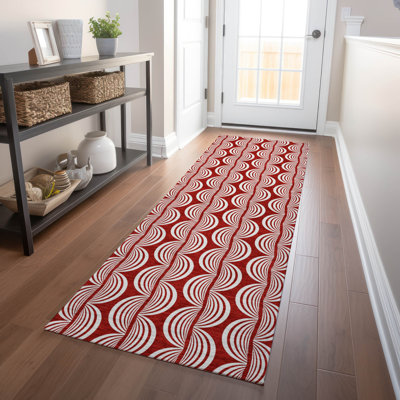 Tapis intérieur / extérieur rouge Kairova 