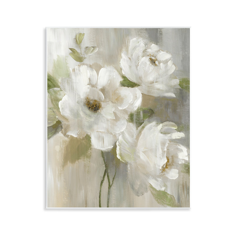 Art mural subtil sur des fleurs de magnolia, design par Nan