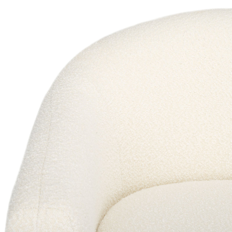 Fauteuil demi-tonneau 32,87 po Pollman, Bouclé ivoire