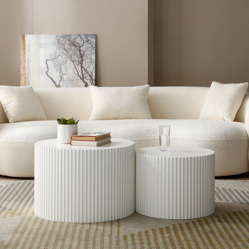 Blayne 23.62" Round Nesting Coffee Table (2-Pieces)