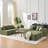 8-Piece U-Shaped Sectional Sofa (Green)