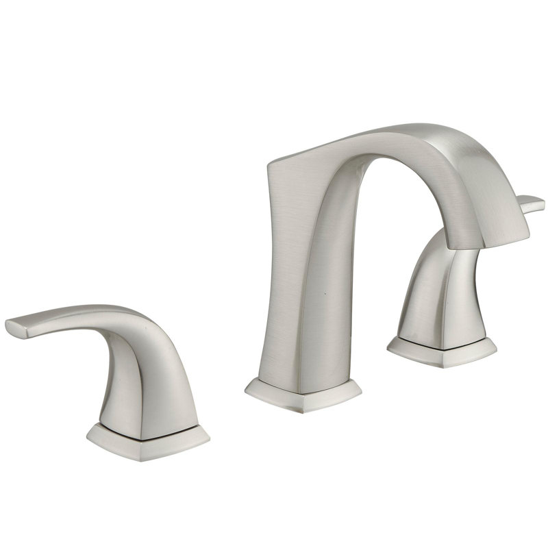 8 po Robinet pour salle de bain à poignée double, Nickel brossé