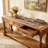 Wood Console Table With 3 Drawers And 1 Bottom Shelf For Entryway Hallway Extra-Thick Sofa Table-1537650228-1537650227