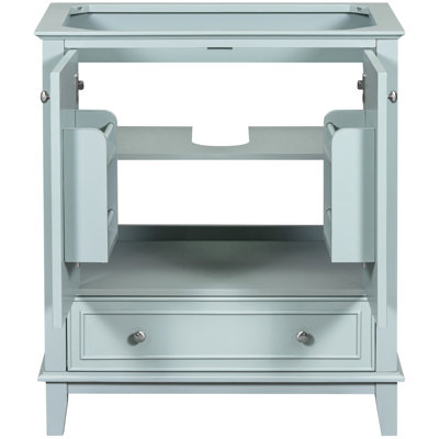 30" Bathroom Vanity Base, , Spacious Drawer Cabinet Base - Modern, Solid Wood & , Doors And Drawer, Adjustable Shelf, Assembly Required