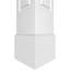 Ensemble de colonnes à double panneau surélevé en PVC Craftsman Classic Square-36091236