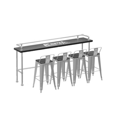 Kasadie 4 - Person Solid Wood Top Trestle Dining Set