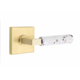 Select - Terrazzo Round Passage (Hall & Closet) Door Lever with Square Rosette