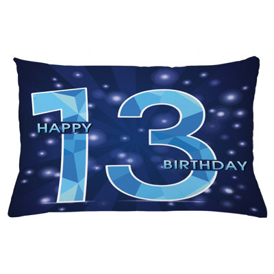 13Th Birthday Indoor / Outdoor Lumbar Pillow Cover