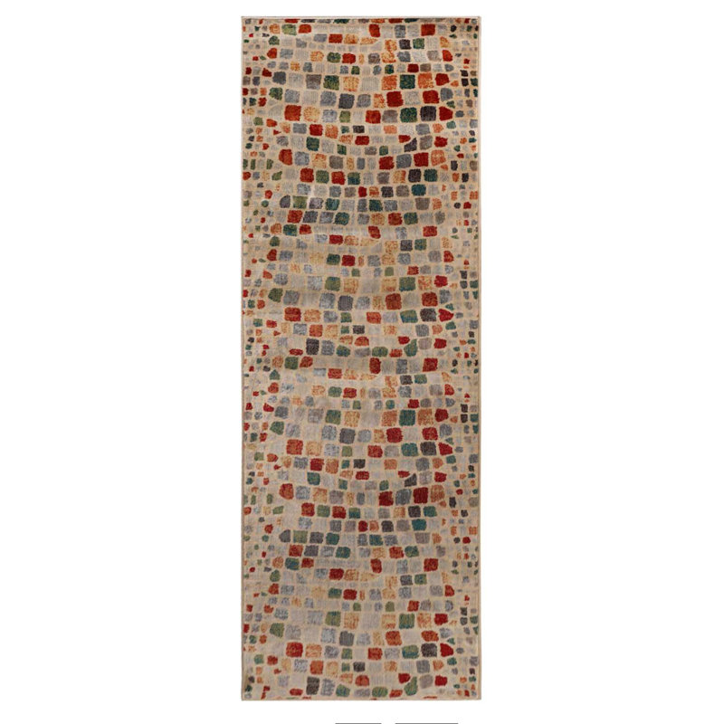 Tapis de couloir d'intérieur 100% polypropylène Reanna, Tapis de couloir 2 pi 7 po x 8 pi