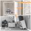 4-Tier Metal Bookshelf, 12.01"W x 10.24"D x 53.31"H Freestanding Open Storage Shelf with Anti-Tip Kit for Books