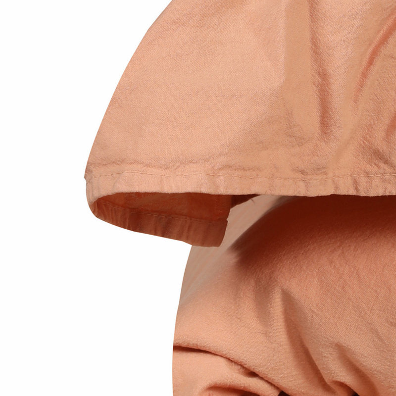 Ensemble de housse de couette 100% coton Landwehr, Housse de couette simple + 1 taie d'oreiller 24 po, Orange clair