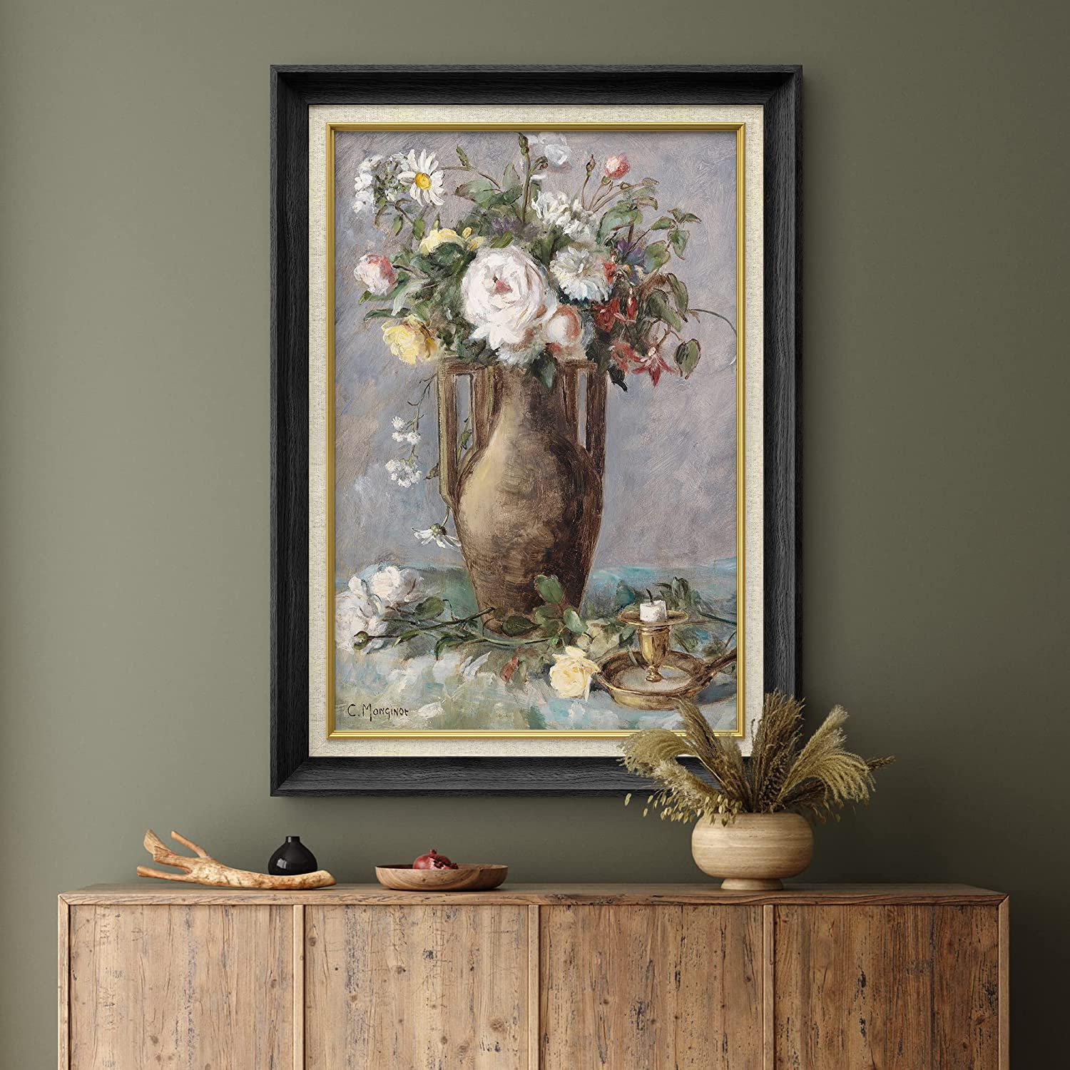 SIGNLEADER Rose Bouquet in Vase Nature Wilderness - Single Picture ...