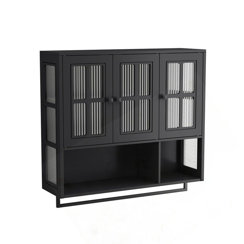 modern  Wall Cabinet, Black, 34.65