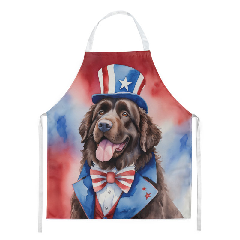 Patriotic American Apron, Dark Brown Newfoundland