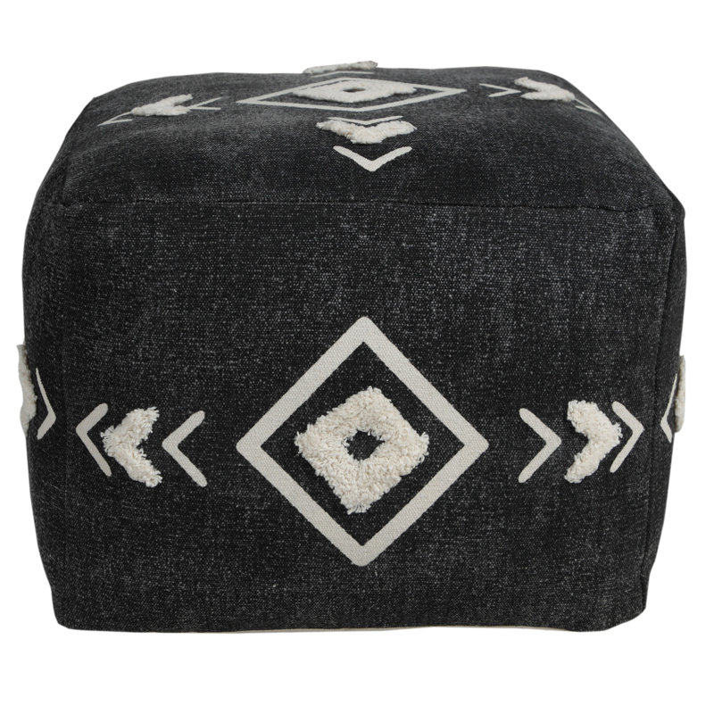 Handmade Boho Chic Over-tufted Ottoman Pouf