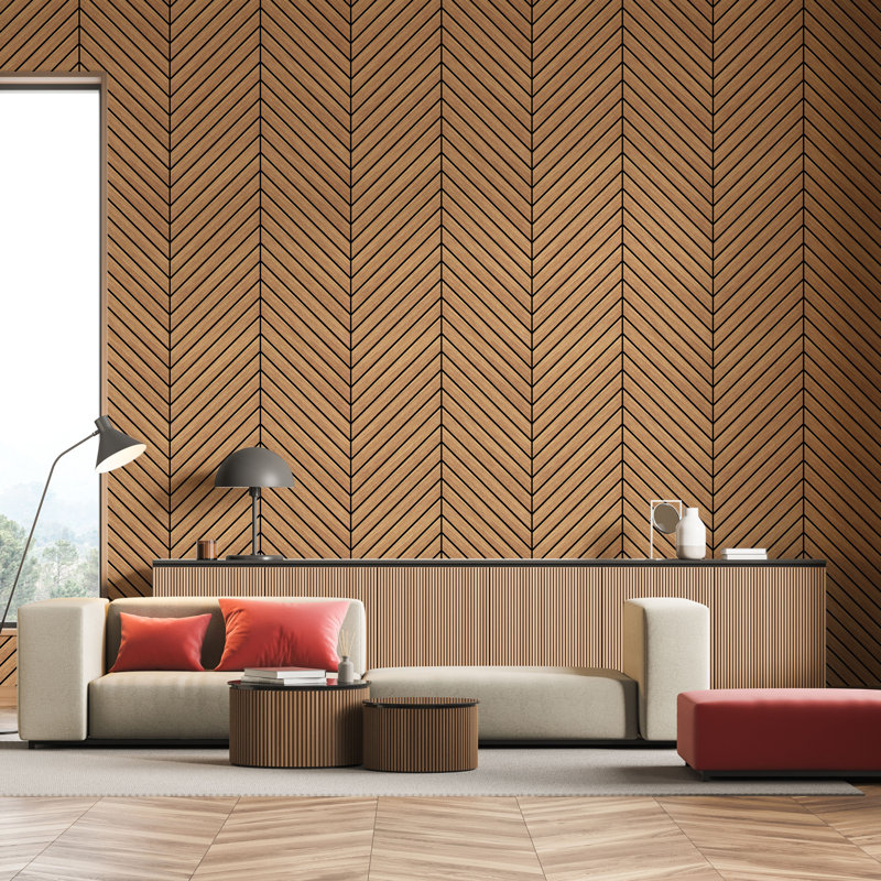 Chevron Slat - Oak, Oak
