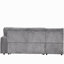 U_STYLE Canapé-lit modulaire rembourré avec sacs de rangement et 2 porte-gobelets sur les accoudoirs