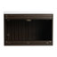 Meuble-lavabo moderne, 30 po, lavabo en résine, portes, fixation murale, lavabo rayé, portes à fermeture en douceur et poignée en métal anticorrosion, look, rayure, contreplaqué