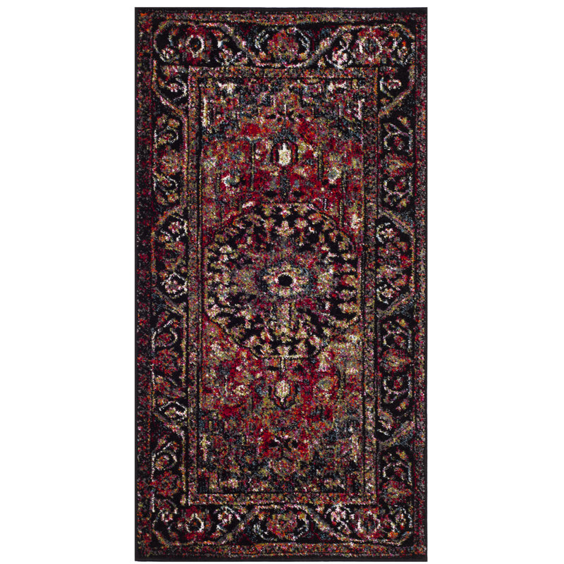 Tapis performance oriental rétro Imarnie, Rectangle 2 pi 7 po x 5 pi