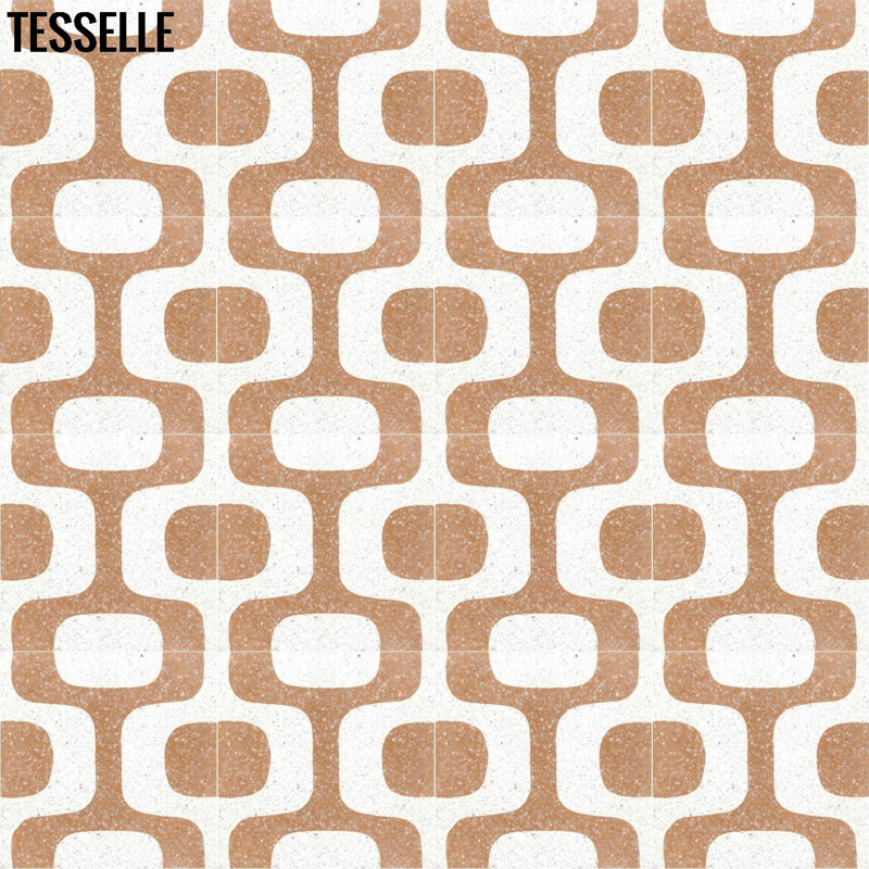 Carreau de mur et de sol à motif ciment / béton 8 po x 8 po Ipanema, Laranja