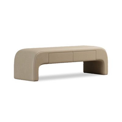 Modern Italian Style Solid Wood End Of Bed Bench With Drawers