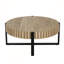 Table basse ronde fabriquée à la main avec motifs en forme de tambour et base en métal croisée pour les espaces de vie modernes-1603037754