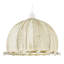 Linen Fabric Covered Ruffled Dome Shaped Ceiling Pendant Light Shade By 