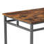 Table de bar rustique brun 5 pièces - Panneau de particules et métal, conception structurelle solide, idéale pour les petits espaces, capacité de charge de 350 lb avec tabourets hauts, fabrication industrielle, zones d'assemblage facile