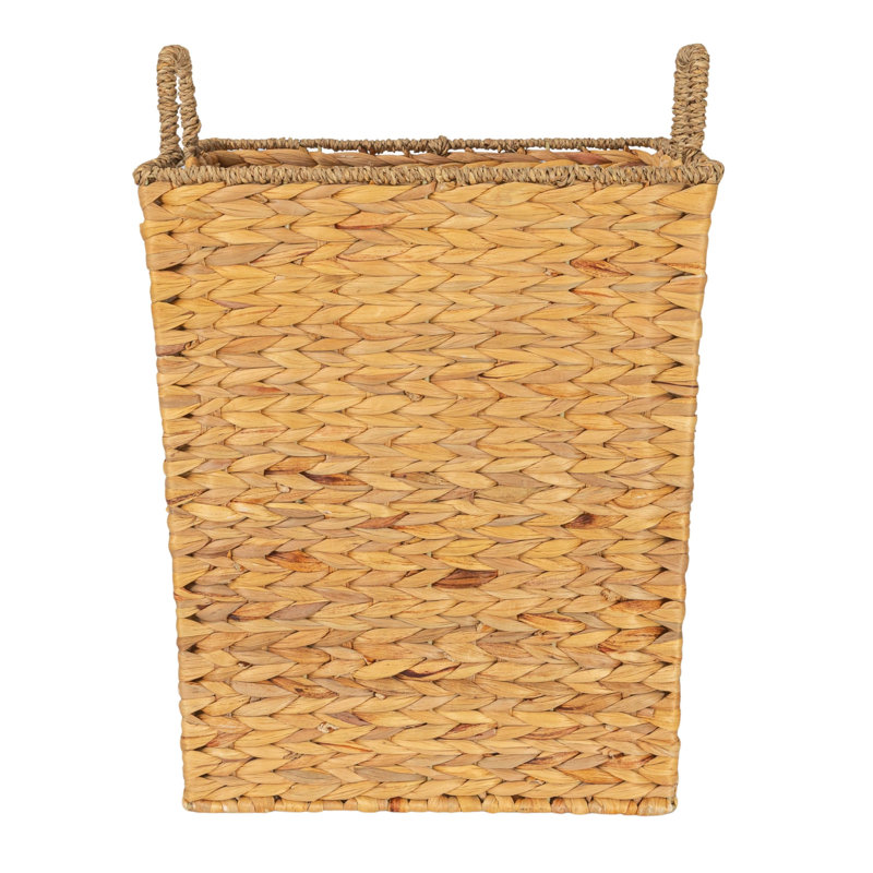Natural Handwoven Seagrass and Water Hyacinth Basket with Handles