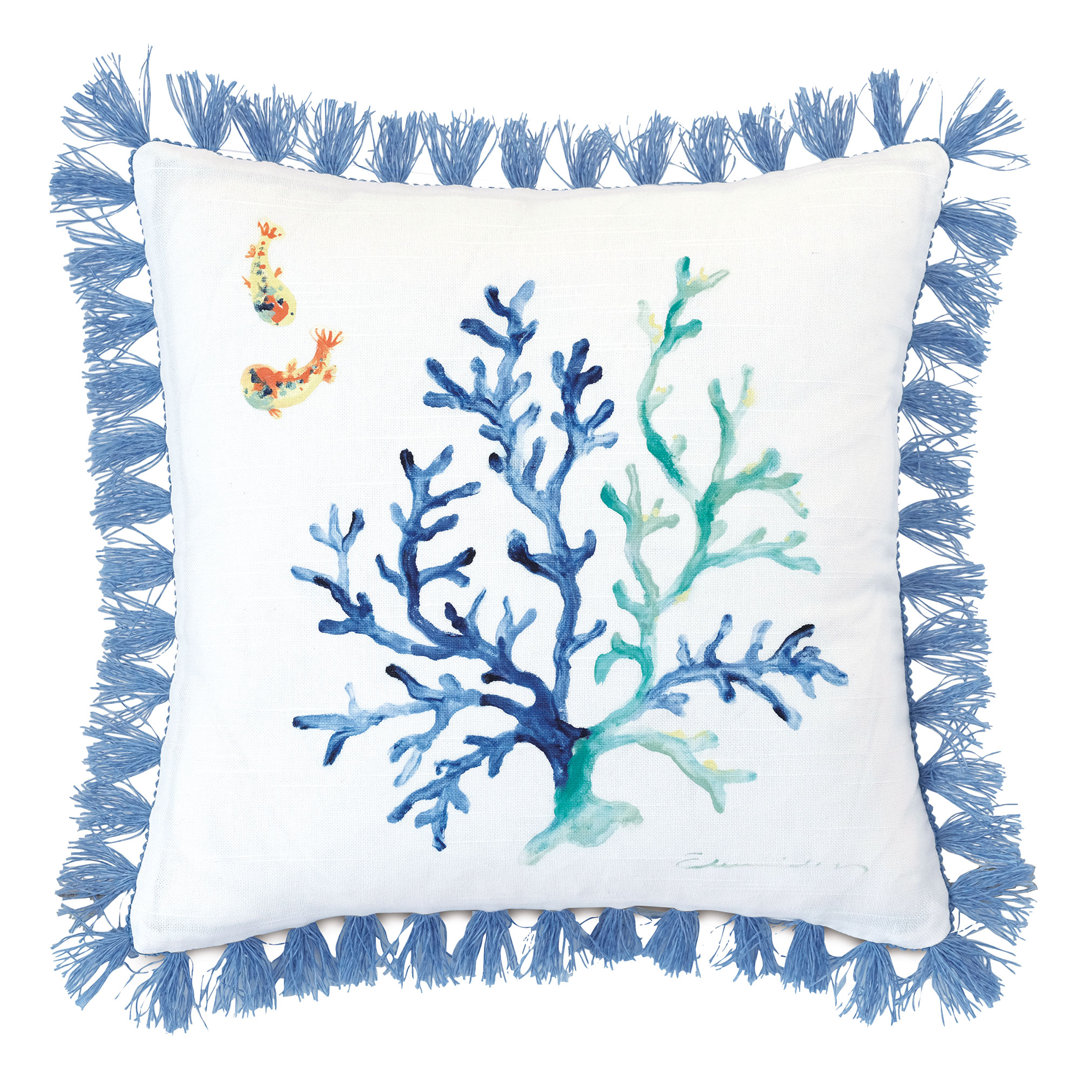 Castaway Handpainted Decorative Pillow Eastern Accents