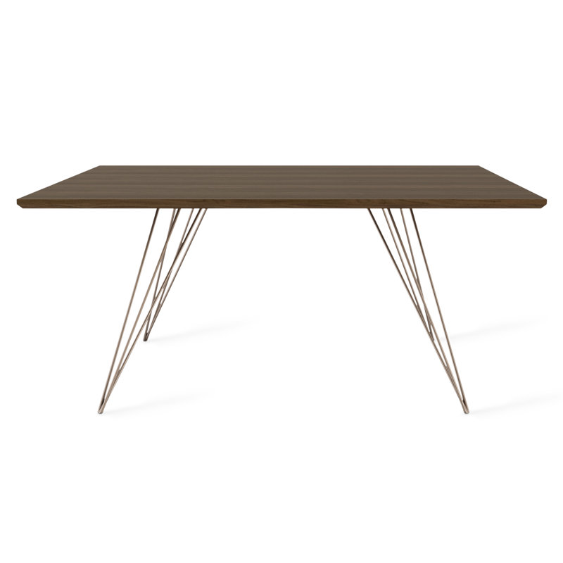 Williams Single Coffee Table, Small 40"W x 40"D, Walnut, Rose Copper