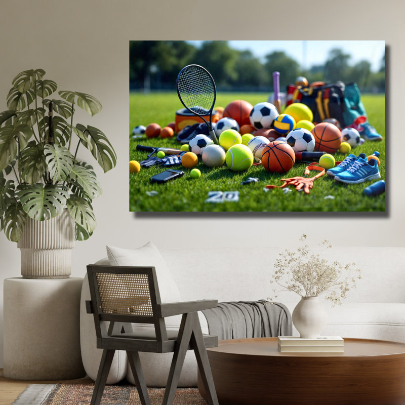 Art mural en verre trempé Sports, 8" H x 12" W