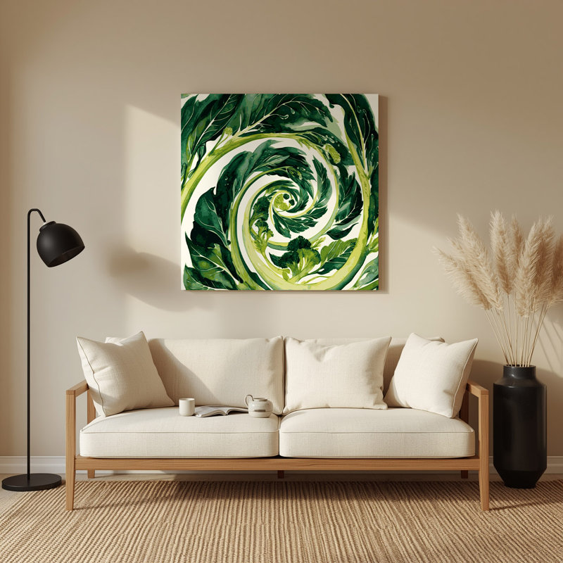 Légumes, art mural vert en métal vert Gai Lan, H 12 po x l 12 po