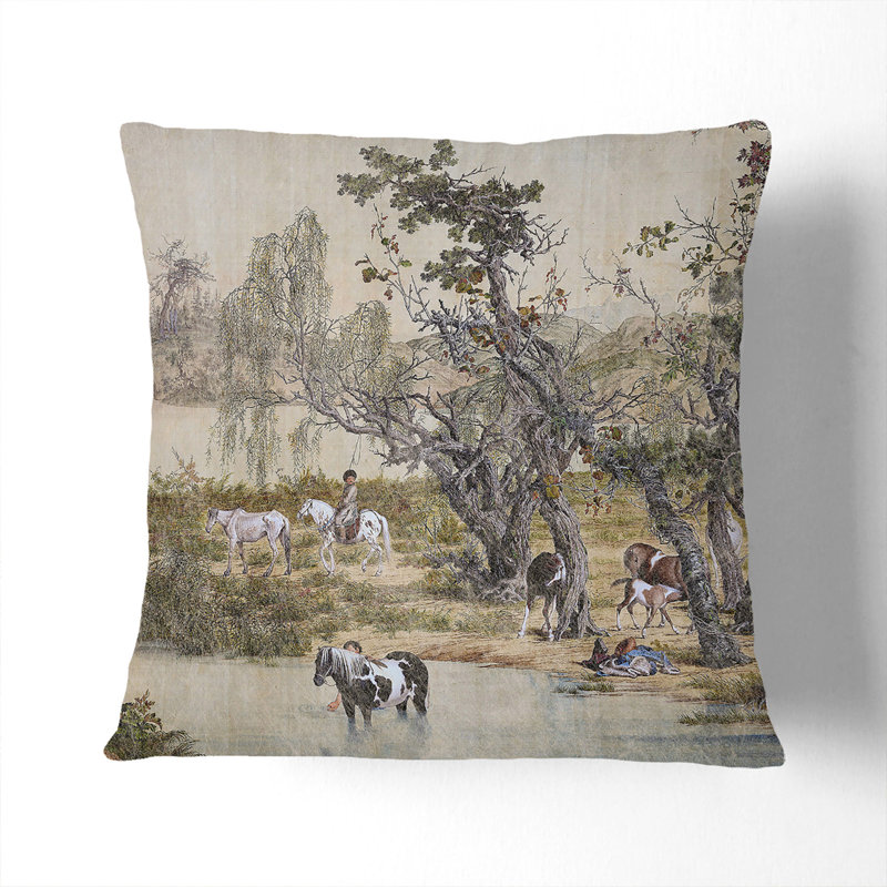 Square Throw Cushion, Stone, 55cm H x 55cm W x 20cm D