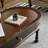 French-style retro oval coffee table