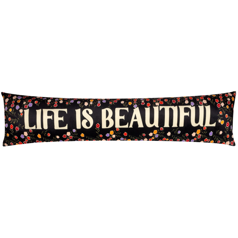 La Vida Life Is Beautiful Abstract Polyester Draught
