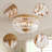 Joy 3-light Crystal Basket Flush Mount Chandelier - Brushed Brass