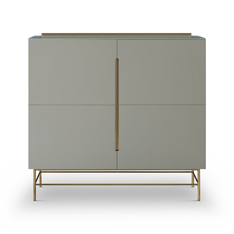 Nicholls Sideboard, Matt Grey/Brushed Brass