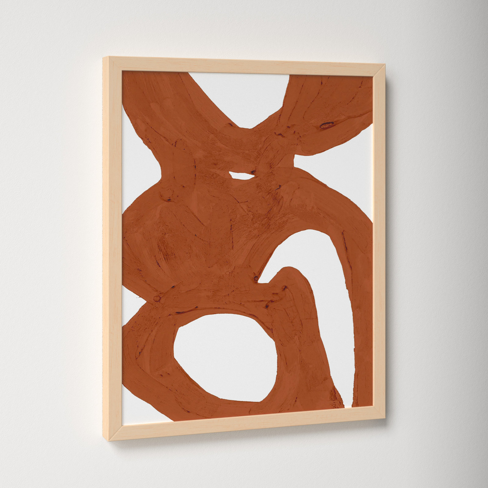 Copper Harmony 1 by Andrea Stokes, 20" H x 16" W x 1.25" D, Brown Framed