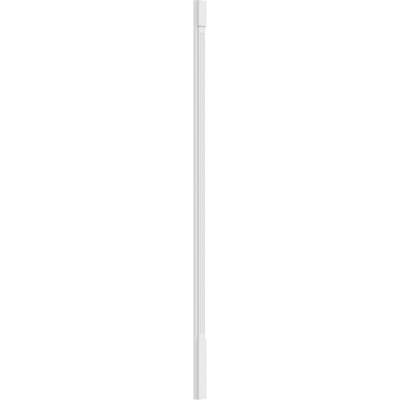 Pilastre cannelé avec base et base standard TruCraft, l 4 po x H 48 po x P 2 po, base pouvant être coupée jusqu'à 6 5/8 po, PVC de qualité architecturale, vendu par paire