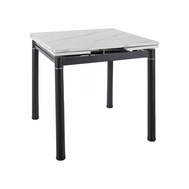 Charnika Metal Base Dining Table, 75cmH x 80cmL x 80cmW